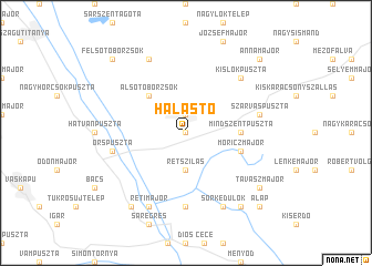 map of Halastó