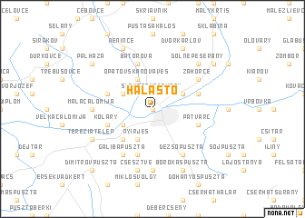 map of Halastó