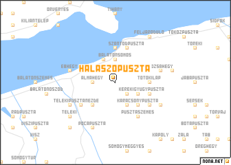 map of Halászópuszta