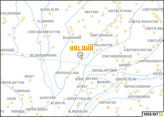 map of Ḥalâwa