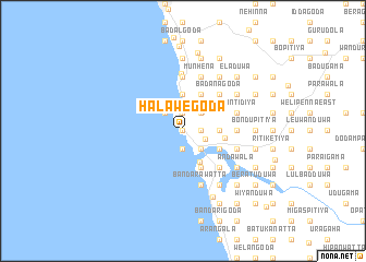 map of Halawegoda