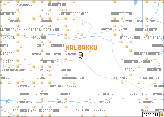 map of Ḩalbakkū