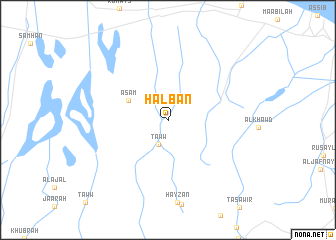 map of Ḩalbān