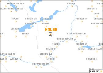 map of Halbe