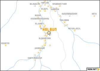 map of Ḩalbūn