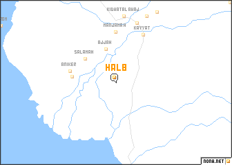 map of Ḩalb