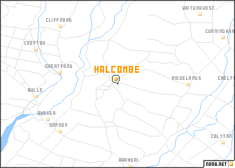 map of Halcombe