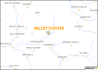 map of Halcott Center