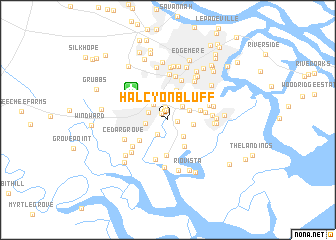 map of Halcyon Bluff