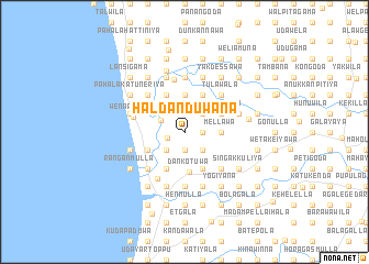 map of Haldanduwana