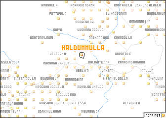 map of Haldummulla