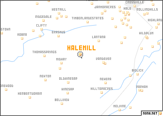 map of Hale Mill