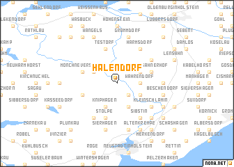 map of Halendorf