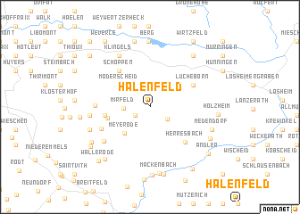 map of Halenfeld