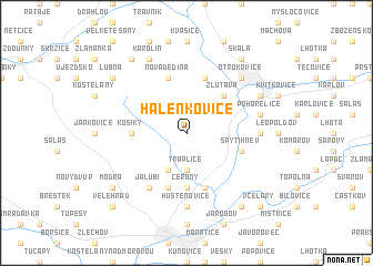 map of Halenkovice