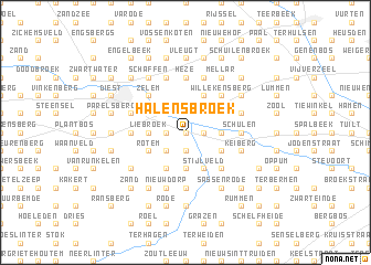 map of Halensbroek