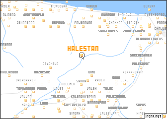 map of Halestān