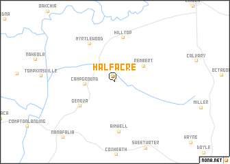 map of Half Acre