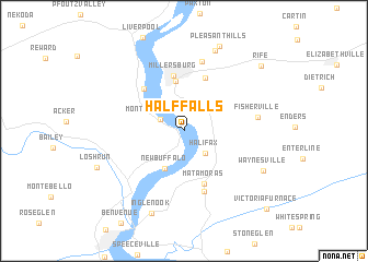 map of Half Falls