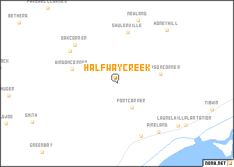 map of Halfway Creek