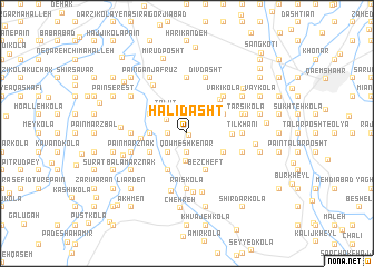 map of Halīdasht