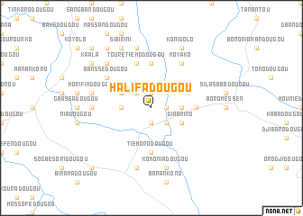 map of Halifadougou