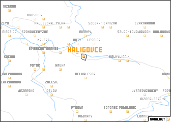 map of Haligovce