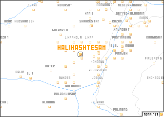 map of Halī Hasht-e Sām