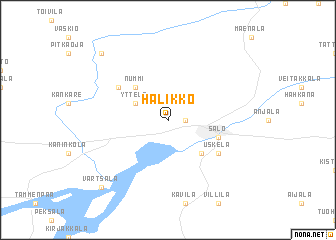 map of Halikko