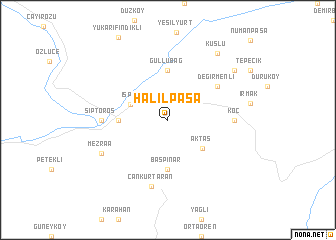 map of Halilpaşa