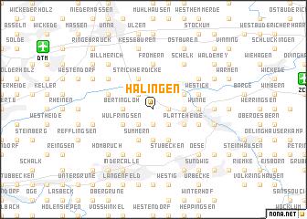 map of Halingen