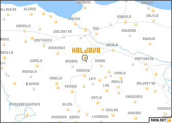 map of Haljava