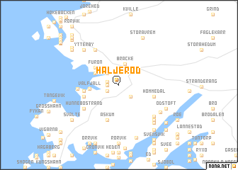 map of Häljeröd