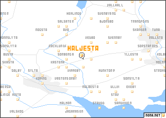 map of Häljesta