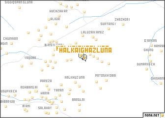 map of Halkai Ghazlūna