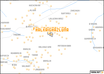 map of Halkai Ghazlūna