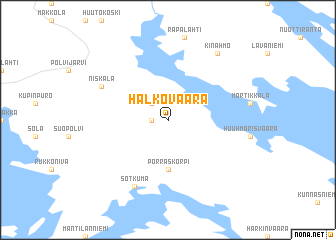 map of Halkovaara