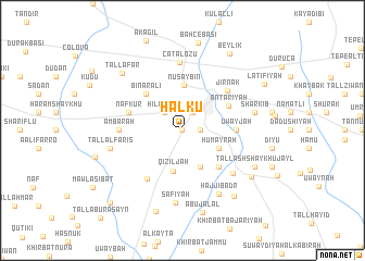 map of Ḩalkū