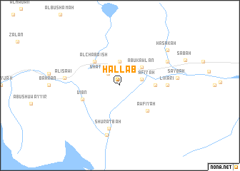 map of Ḩallāb