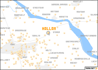 map of Hallam