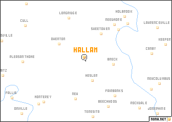 map of Hallam