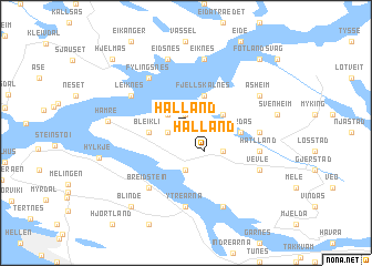 map of Hålland