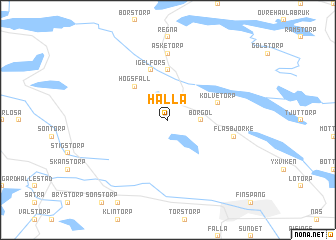 map of Hälla