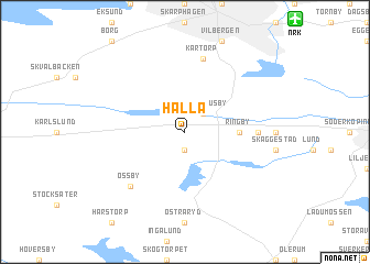 map of Hälla