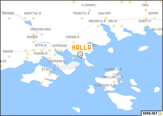 map of Halla