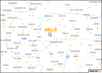 map of Halla