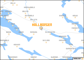 map of Hållborgen