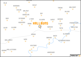 map of Hallburg