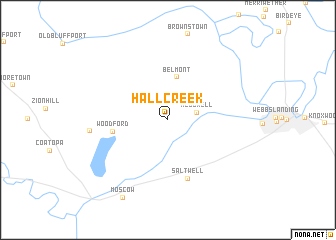 map of Hall Creek