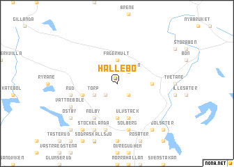 map of Hallebo